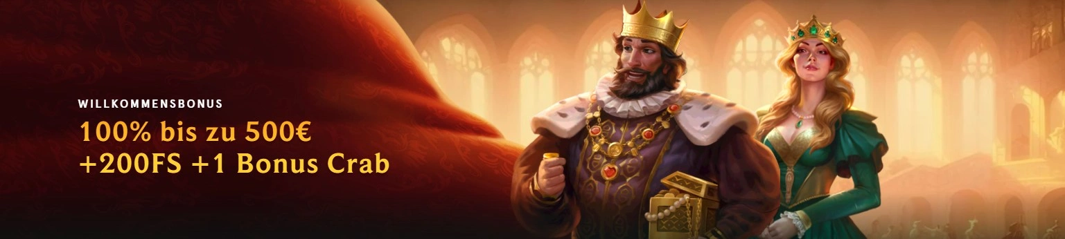 Casinia Startbonus: Bis zu 500 € & 200 Freispiele für neue Spieler