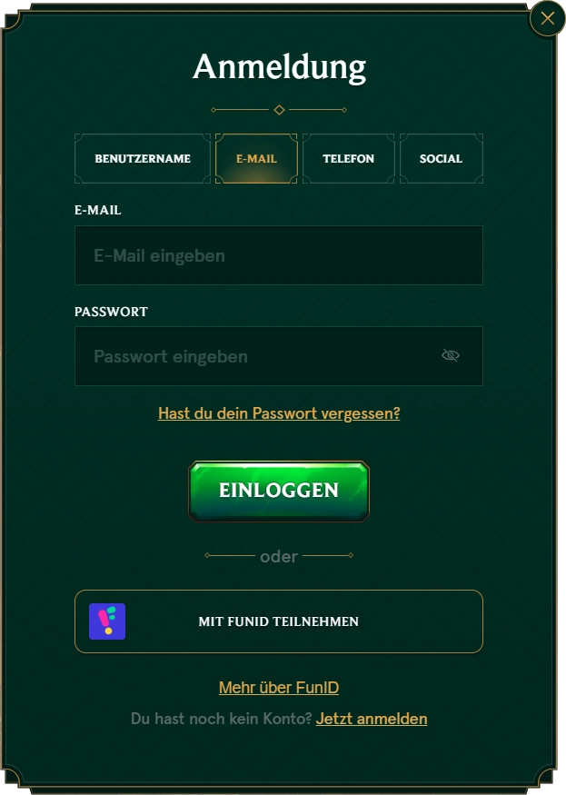 Casinia Casino Login Seite Schweiz