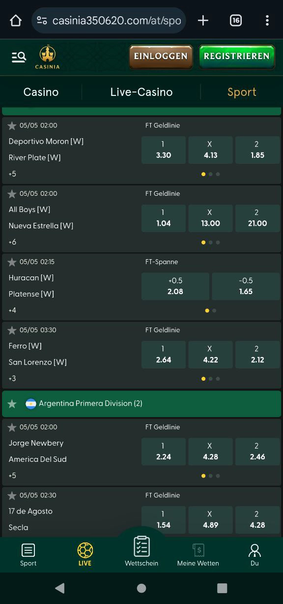 Casinia Live Dealer Tische: Echtes Casino-Feeling mit realen Croupiers